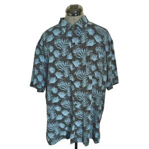 Nat Nast Luxury Originals Short Sleeve Button‎ Up Shirt Size XL - Blue